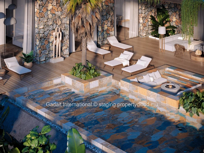 Luxueuse villa avec vue mer, golf, spa et services personnalisés à Bel Ombre, île Maurice