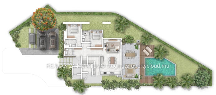 This spacious villa offers a built area of 322.33 m², with elegant and well-designed living spaces