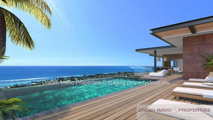 Luxueuse Villa Neuve Offrant Une Vue Mer Panoramique A Riviere Noire - Ile Maurice
