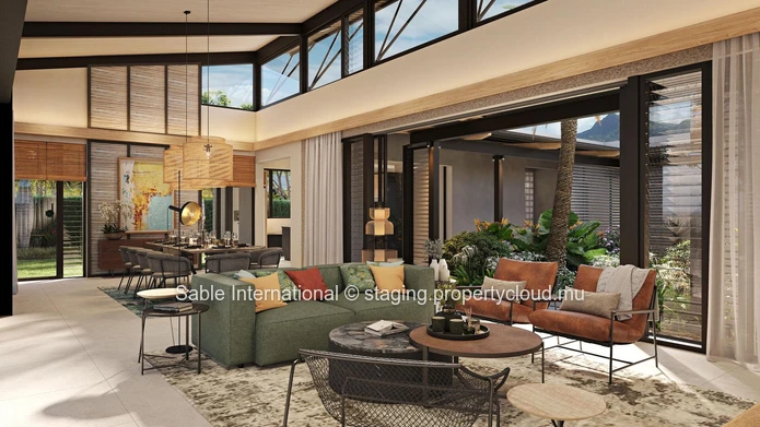 Luxury Villa in Smart City Tamarin with Private Pool, Beachfront, Tennis Court, and More! 