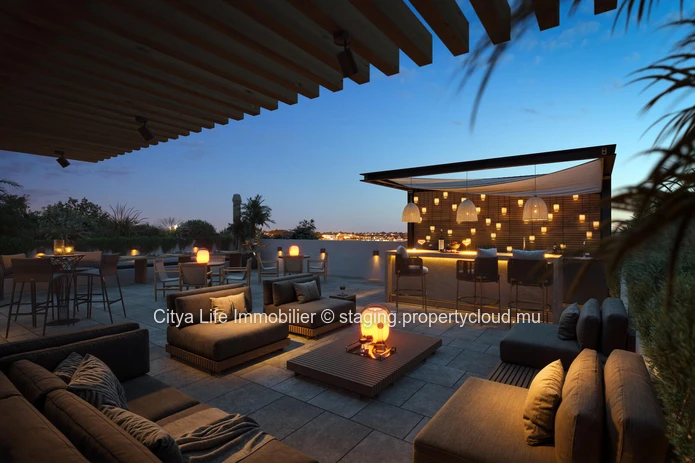 REZ+2 Projet neuf à Pointe aux Canonniers, 57m², 1 piscine commune, Prix Rs.