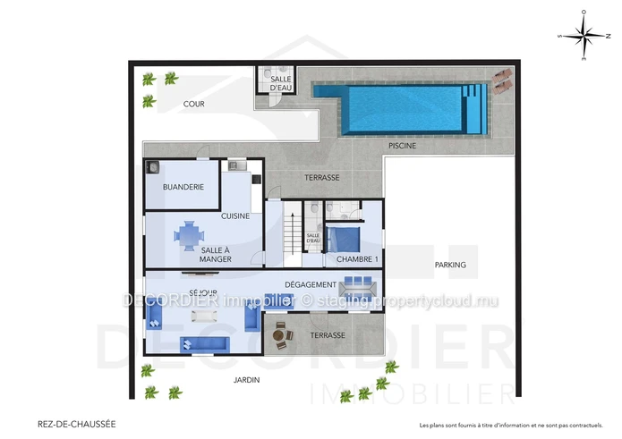 Belle villa moderne de 230 m² à Pereybere – Résidence sécurisée avec piscine (Mandat exclusif)