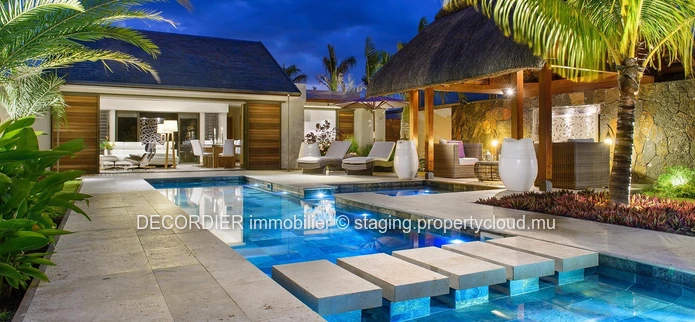 For sale - Grand Baie, prestigious villa with comfortable and bright living spaces.