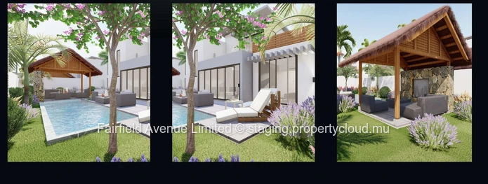 Townhouse PDS à vendre à Grand Baie, 132m², 3 chambres en suite, piscine privée, meublé, climatisé, proche écoles, hô...