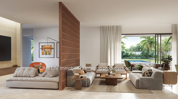Villa PDS à vendre à Trou aux Biches, 817m² habitables, terrain de 1.368m², 4 chambres, piscine privée. Proche des co...