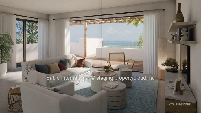 Luxurious 3 bedroom Penthouse in Trou aux Biches within 1 minute walk from the beach 