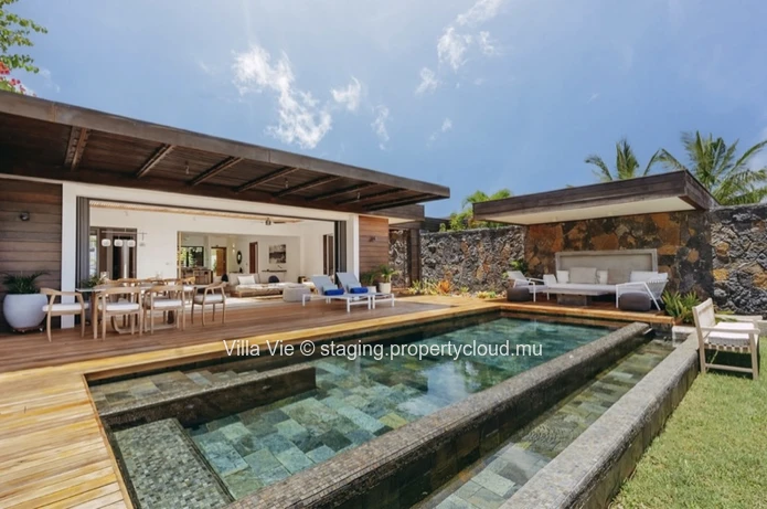 Cap Malheureux - Superbe villa contemporaine de 3 chambres pieds dans l'eau