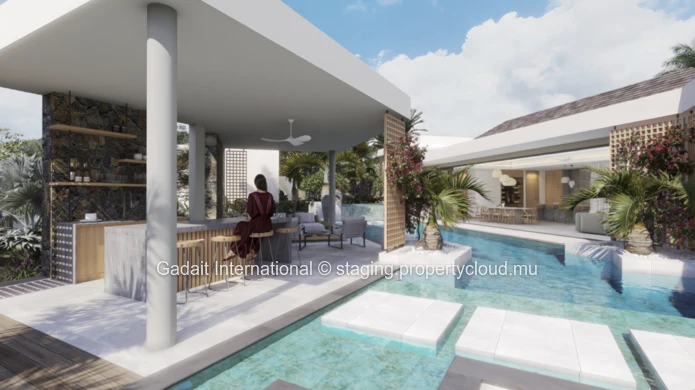 For sale exceptional contemporary villa in the Bel Ombre estate, in the south of Mauritius