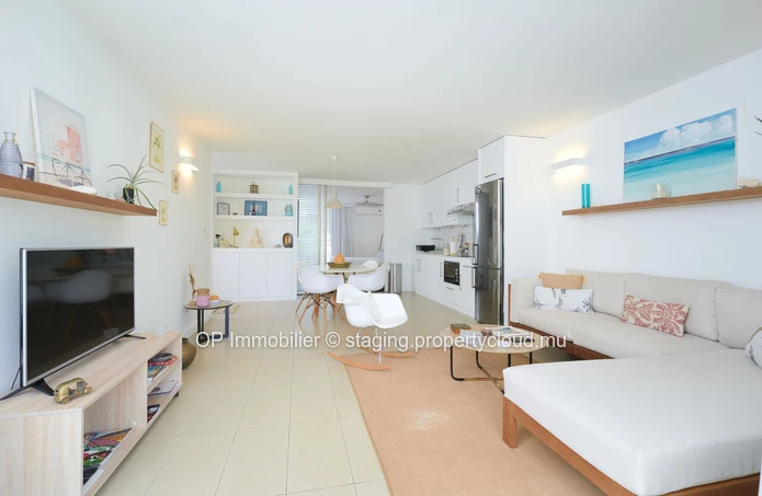 "Charming Apartment with Sea View in Mon Choisy, Trou aux Biches - Fully Furnished, Communal Pool - Close to Amenitie...