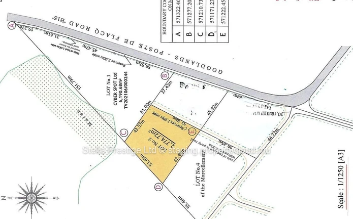Commercial land located on the Main Road for sale in Ile d'Ambre, Rivière du Rempart. 8,965m² for Rs. Contact us now!