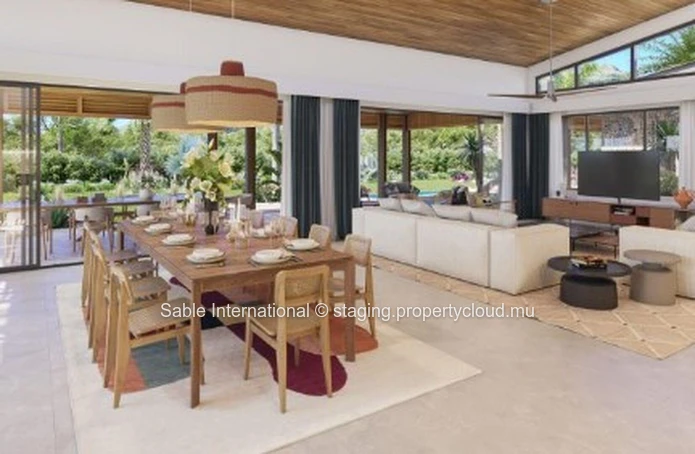 Villa PDS à vendre à Tamarin, 267m² habitables, 375m² de terrain, 4 chambres, bureau, piscine privée.
