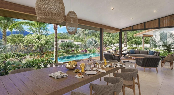 Luxury Villa PDS in Tamarin, Rivière Noire - Black River area | 5 bedrooms, private pool, mountain views | Close to a...
