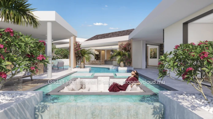 For sale exceptional contemporary villa in the Bel Ombre estate, in the south of Mauritius