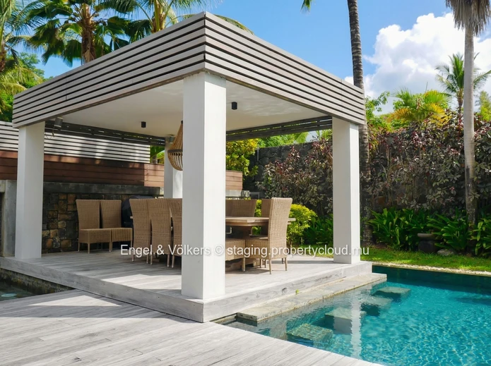 Elegant Four-Bedroom Villa with Private Beach Access