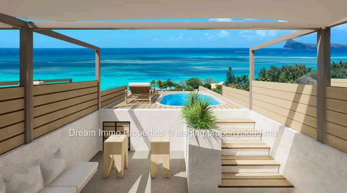 Vue Mer Imprenable ! Appartements 2 Chambres Avec Piscine Privee A Pereybere - Ile Maurice