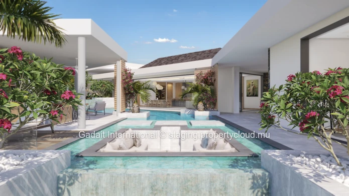 For sale exceptional contemporary villa in the Bel Ombre estate, in the south of Mauritius