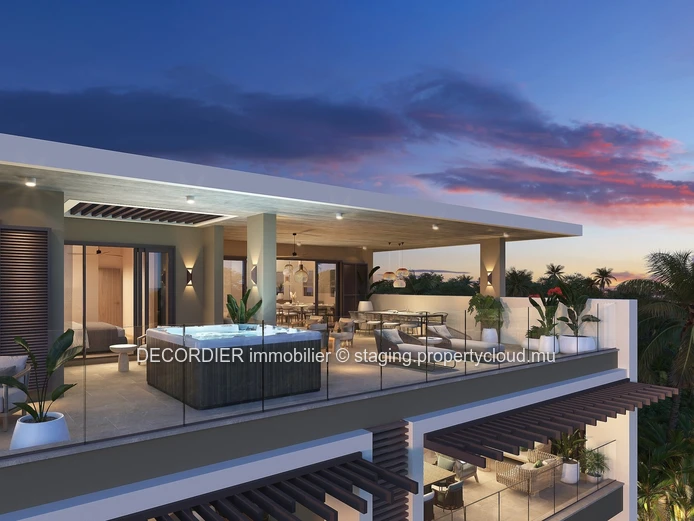 Sea view penthouse located in a secure residence accessible to foreigners