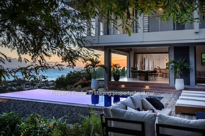 Villa de luxe de 4 chambres avec une vue imprenable sur le Morne