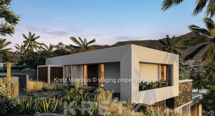 Contemporary 4-bedroom villa with panoramic views of the ocean and Le Morne
