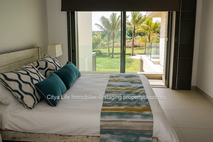 Duplex Projet local à vendre, Calodyne, 300m², 4 chambres, piscine privée, vue mer, meublé, Rs.