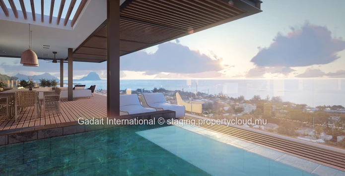 Luxury villa with panoramic sea view and private pool for sale | Legend Hill Resort, Black River