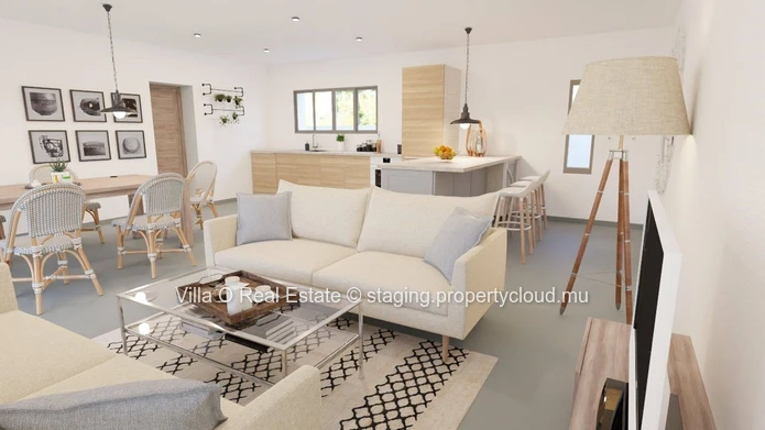 In a small residential area, charming single-storey house with pool and garden view, enclosed by a stone wall, in the...