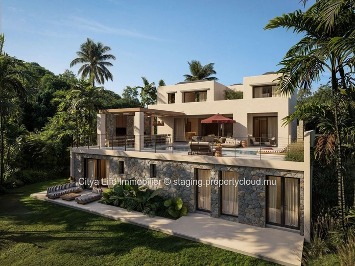 Villa IRS à vendre à Bel Ombre, Sud, 322m² habitables, 709m² terrain, 4 chambres, piscine privée €.