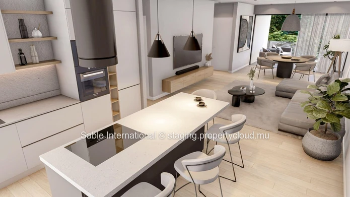 Luxurious Penthouse in Trou aux Biches with Communal Pool & Modern Amenities