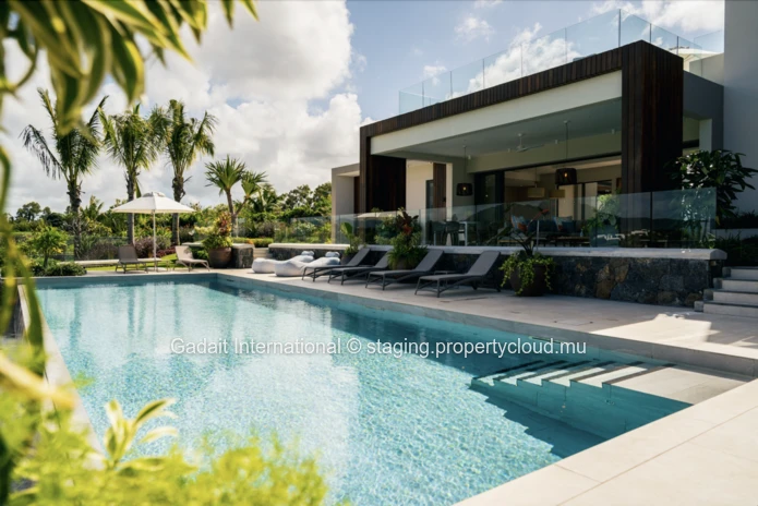 Villa d'exception à Anahita, Île Maurice – Vue panoramique sur le golf et la montagne