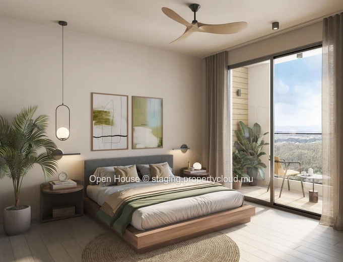 Stunning Sea Side Apartment with Community Pool in Pointe aux Canonniers -