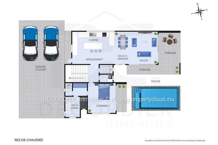 Modern villa for rent in Trou aux Biches