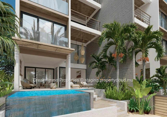 Vue Mer Imprenable ! Appartements 2 Chambres Avec Piscine Privee A Pereybere - Ile Maurice
