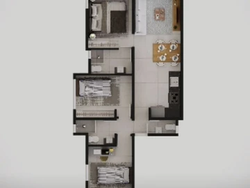Appartement de 3 Chambres