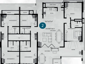 Appartement de 4 Chambres
