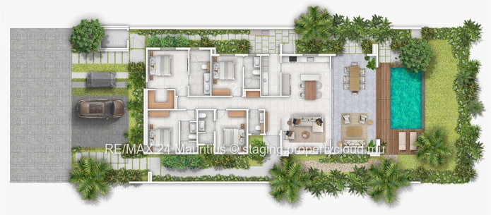 Type A Villa – Off-plan residential project in Azuri, East Coast of Mauritius