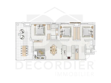 Appartement de 3 Chambres