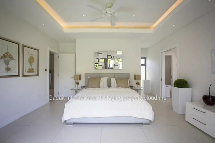 Villa d'exception avec vue panoramique sur le golf à Anahita Beau Champ