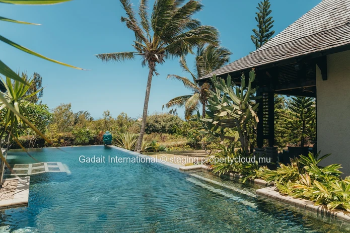 Belle Rivière Villa : 4 chambres avec piscine et vue sur mer, Île Maurice