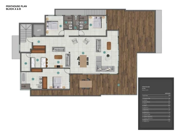 Appartement de 3 Chambres