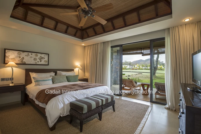 Location de prestige : Appartement 2+1 chambres avec piscine privée & vue golf | Anahita Golf & Spa Resort Beau Champ