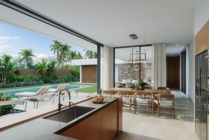 New project - PDS Villa for sale in Grand Baie, 4 en-suite bedrooms, office space, private pool, beautiful volumes.