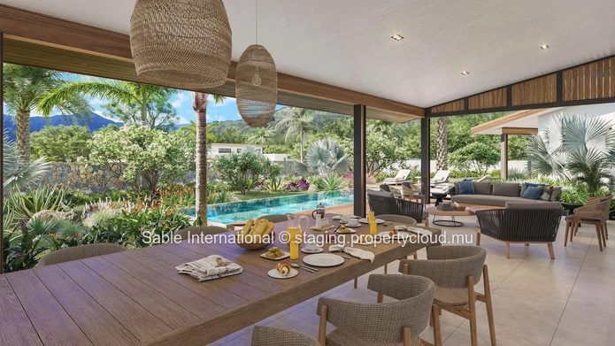 Luxury Villa PDS development with Private Pools in Tamarin - Black River: 271m² living space, 849m² land, 3 beds