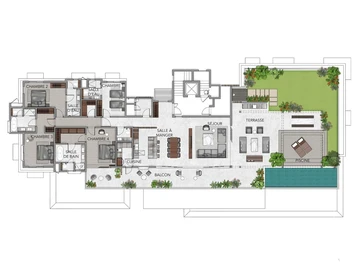 Appartement de 4 Chambres