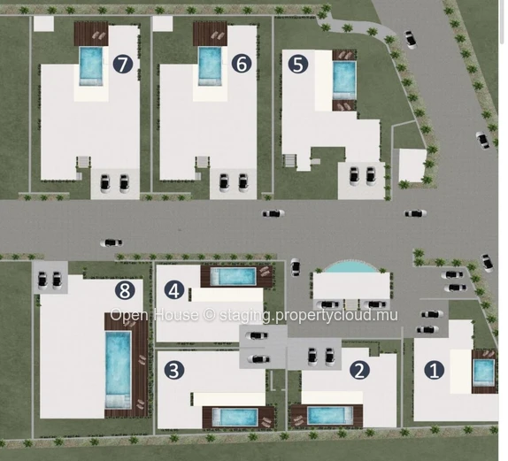 Villa PDS à vendre à Grand Baie, 210M² habitables, terrain 419m², 3 chambres, piscine privée, caractéristiques extéri...