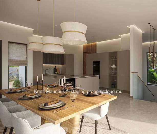 Contemporary 4-bedroom villa with panoramic views of the ocean and Le Morne