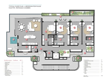 Appartement de 4 Chambres