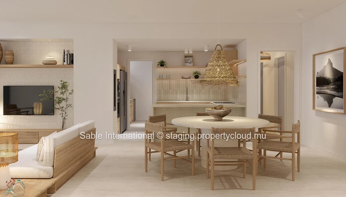 Appartement de luxe en bord de mer avec piscine privée à Flic en Flac - 171m² - Entièrement meublé - Accès à la mer