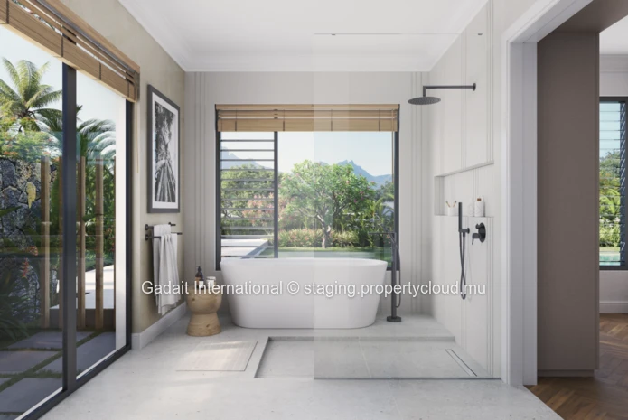 Villa de luxe de plain-pied à Tamarin avec piscine, verger privé et vue montagne – Adresse exclusive à l'Île Maurice